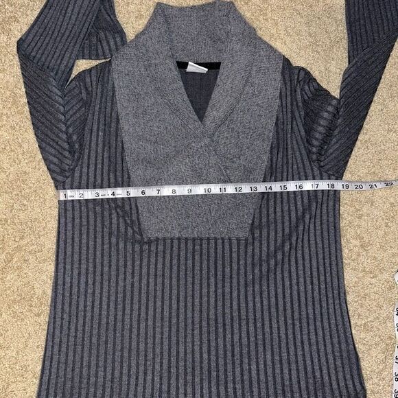 NIKE women’s Yoga Luxe Ribbed Cover Up Sweater gray size M‎ - Picture 9 of 10